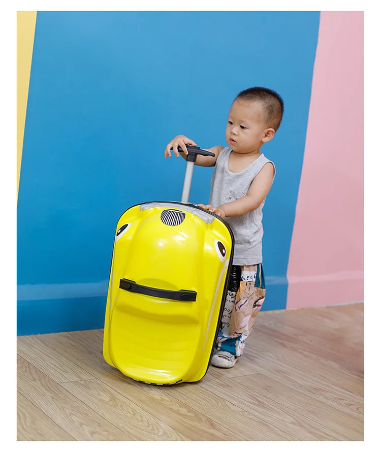 Kids Riding Suitcase Children 3d Scooter Suitcase For Kids Travel Trolley Bag Spinner Luggage