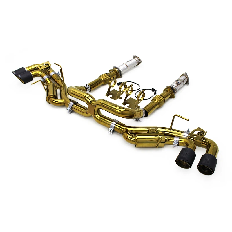 Auto Complete Sport Exhaust For Chevrolet Corvette C8 2019-2025 Free Flow Downpipe Valve