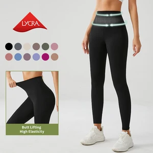 Custom Logo Fitness Activewear Shark Leggings Ropa Deportiva Gym Workout Women Seamed Ribbed Yoga Leggings