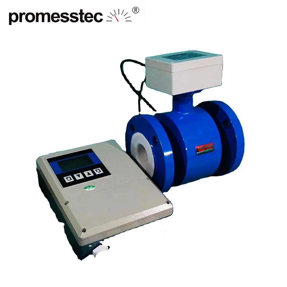 Promesstec 4-20ma pulse output Liquid control electromagnetic water flow meter magnetic flowmeter