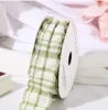 4cm*10 yards green plaid pleats
