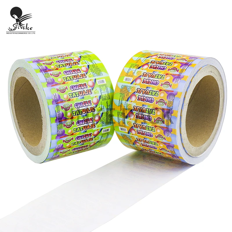 Custom Printing High Quality Candy Wrapper Packaging Fold Wax Roll Paper Chewing Gum Wrapper