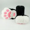 Chaussettes griffes de bête - noir et blanc, coussinet rose