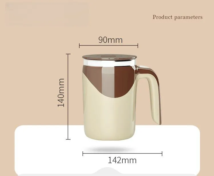High Quality Wholesale Coffee Tumbler Stainless Steel Tumbler Automatic Mixing Mug Insulated Mug Self Stirring With Handle