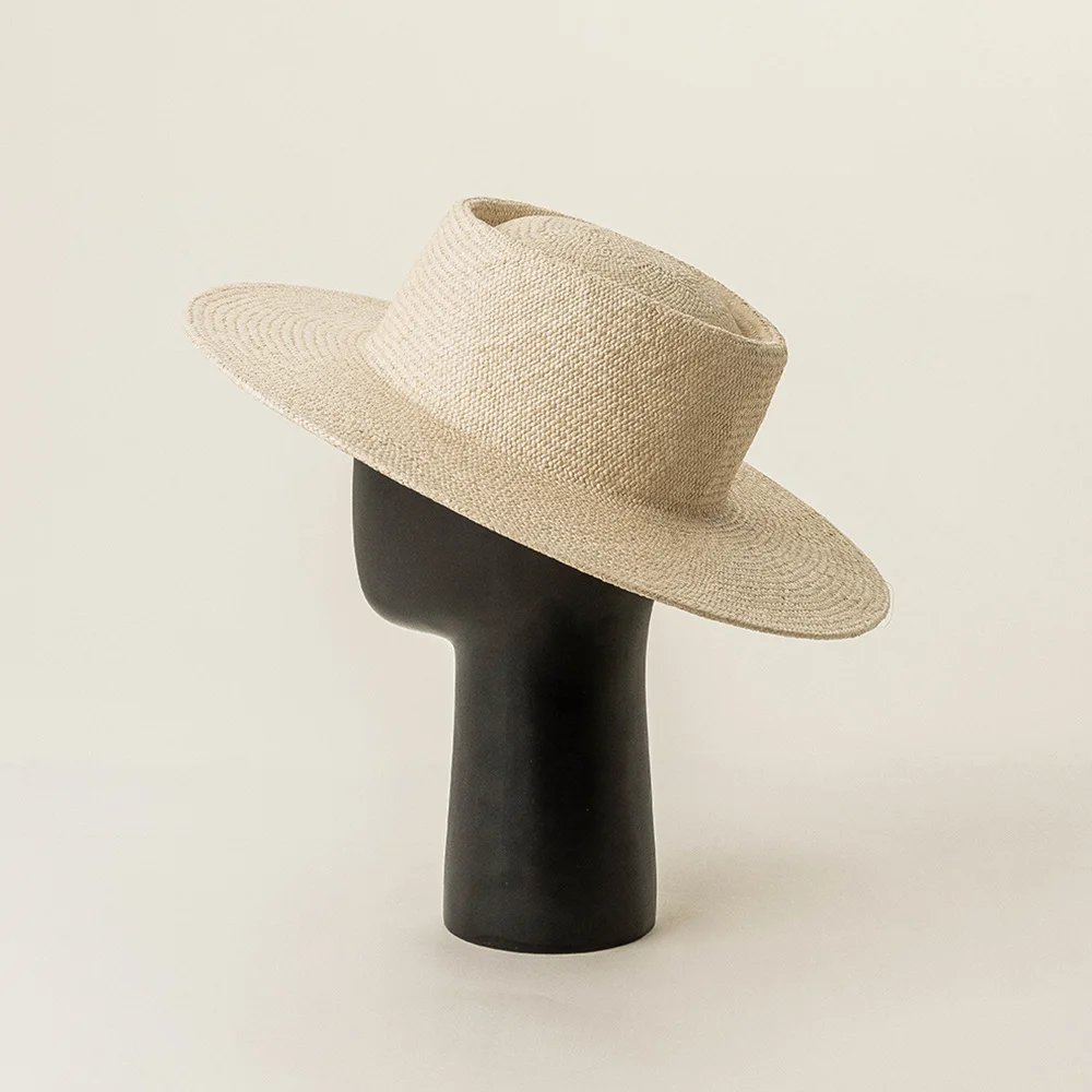 Summer Sun Protection Floppy Straw Beach Hat Luxury Toquilla Straw