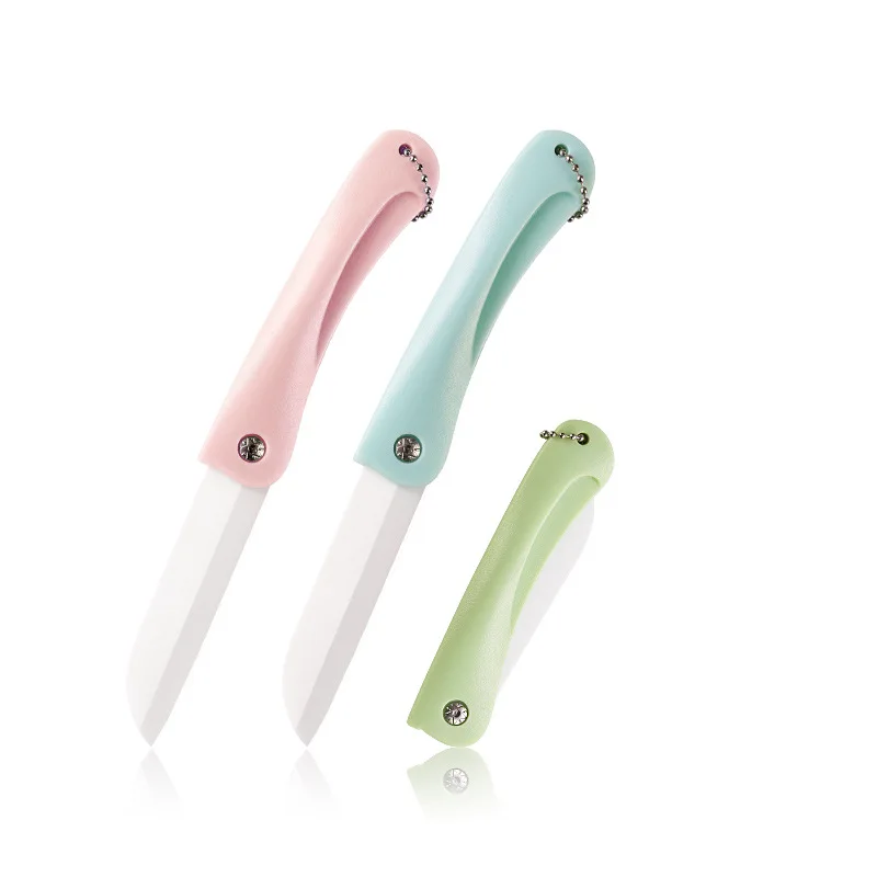Kitchen  Ceramic Fruit  Knife  Baby Food   Vegetable Knife  Mini Portable Pocket Foldable Knife