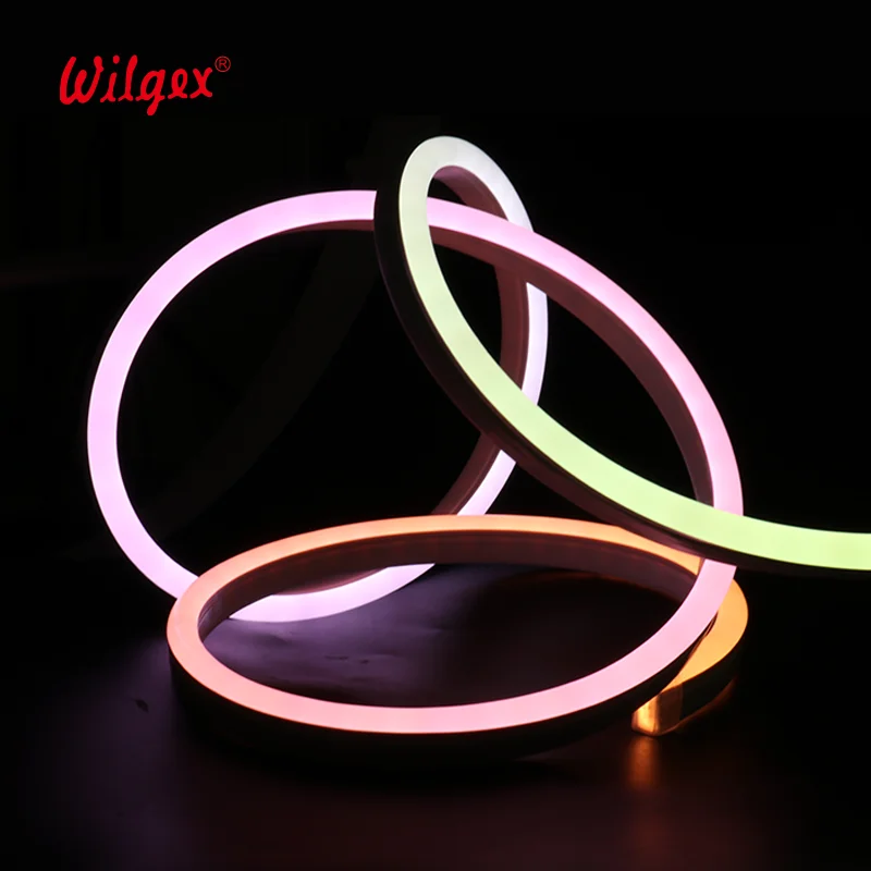 Outdoor Building Lighting Neon Strip Light Supplier Hotel Facade Decoration Neon LED Strip Flex Pixel RGBIC Addressable Neon LED