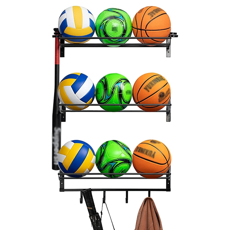 Jhmech Easy To Assemble Strong And Durable Large Capacity Basketball Rack Ball Storage Rack