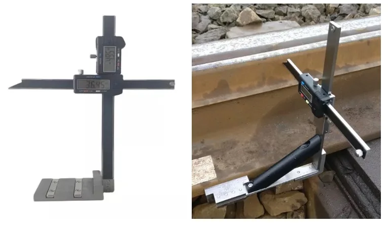 High accuracy Digital Switch Rail Lateral Wear Gauge with competitive price
