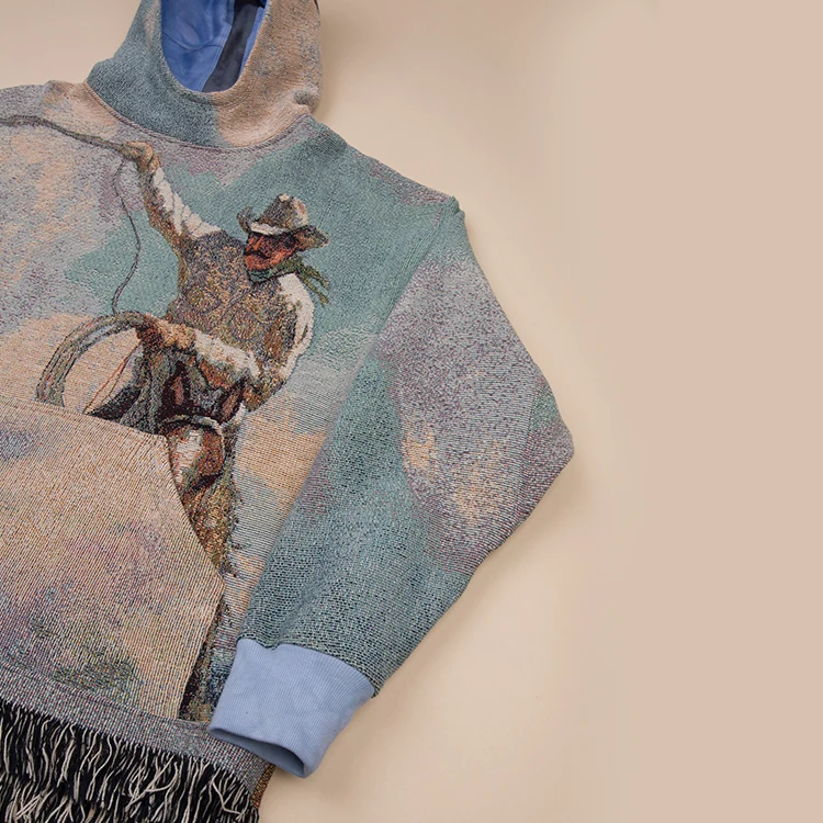 Diznew Jacquard Streetwear Jacquard Anime Blanket Custom Woven Tapestry Hoodie Buy Tapestry