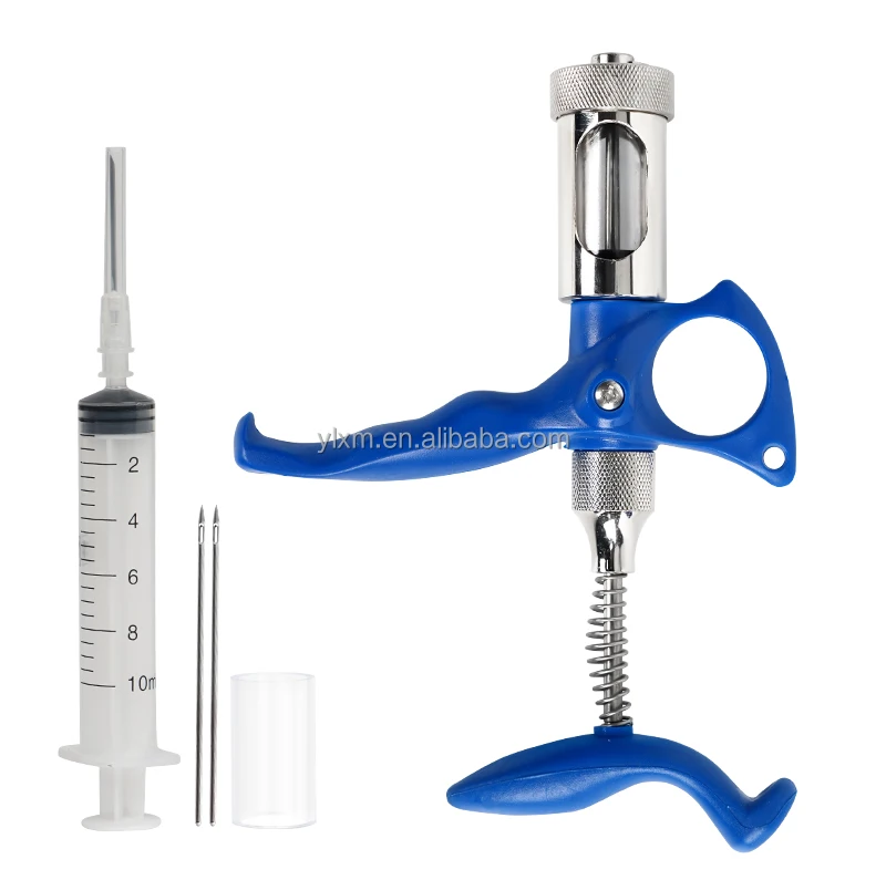 6ml Veterinary Poultry Vaccination Injection Continuous Automatic Fowl Vaccine Syringe Double Needles Chick Pox Vaccinator