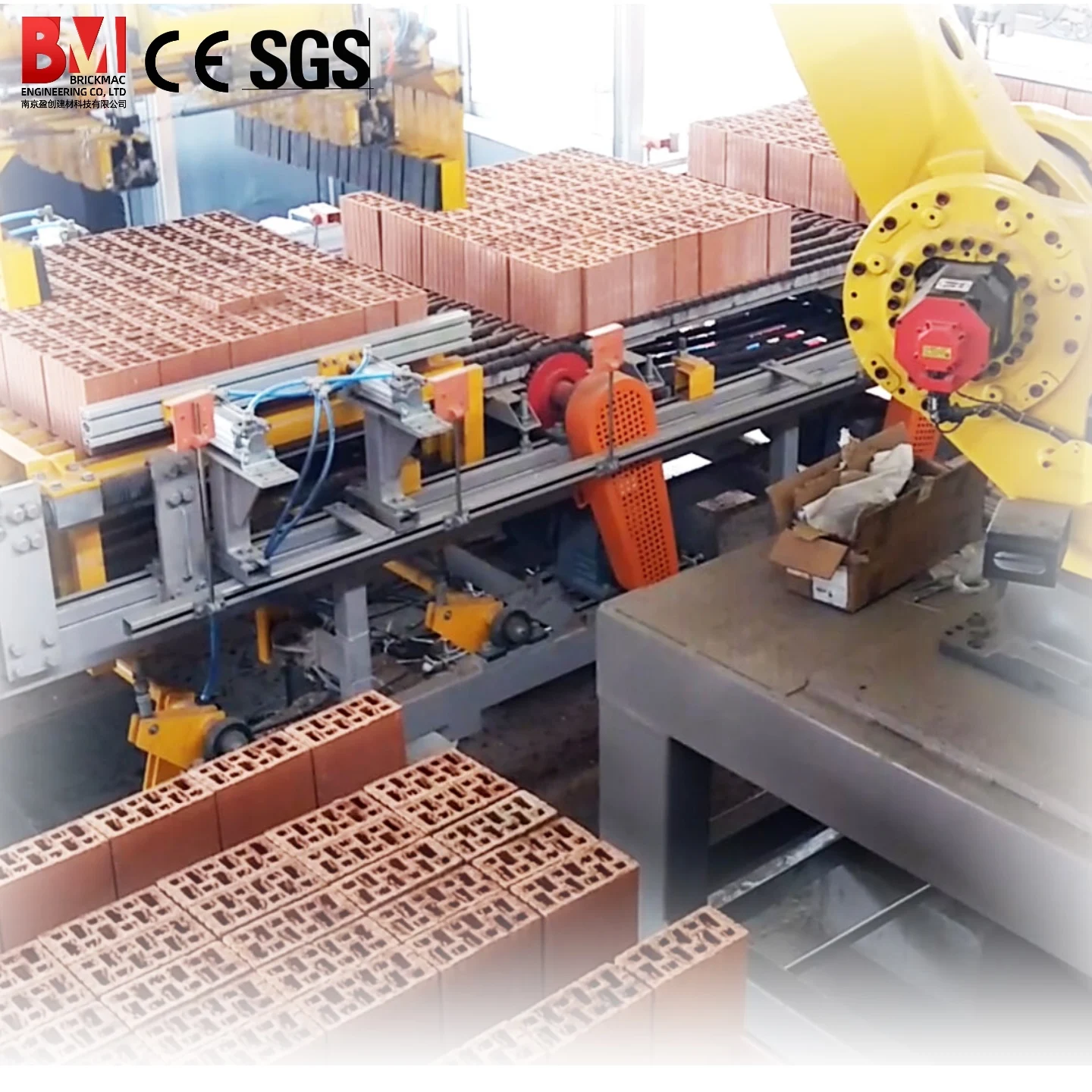 BRICKMAC Setting Brick Claw Robot for Vertical Putting Heavy Load Ceramic Tile Floor Brick Stacking Universal Robot Arm Grippers