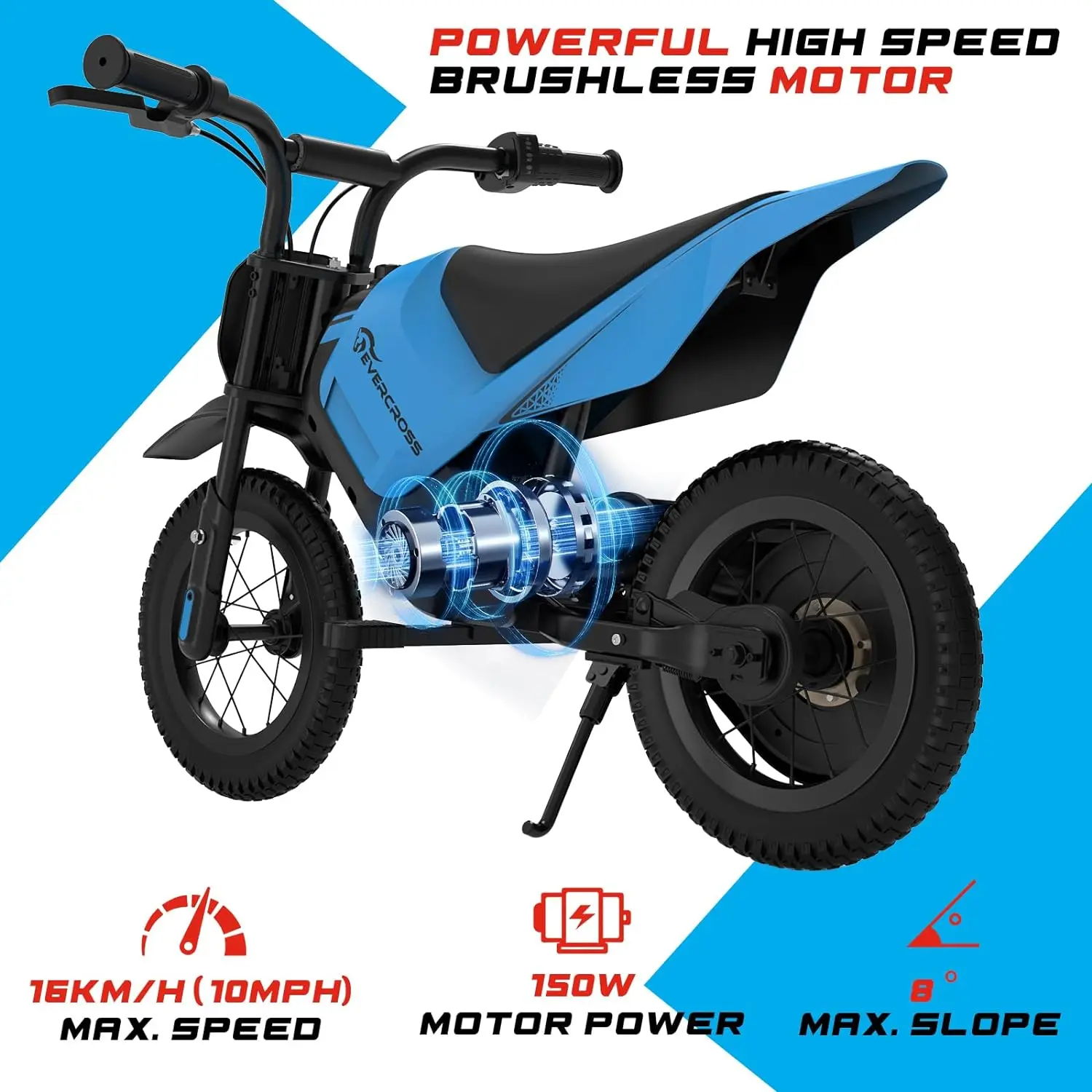 YT Factory Price EU Warehouse Stock 12 Inch 150w Kids Dirt Motorbike for 3-12 Years Mini Ride on Electric Motorcycle for Kids