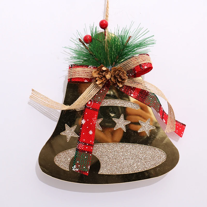 New Plastic Tree Ornament Shape with Decor Mirror Surface Christmas Tree Ornaments for Decorations