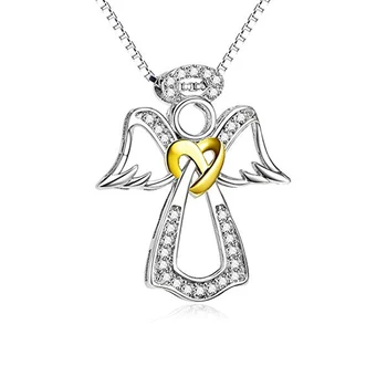 Best Gifts for Girls Daughter 925 sterling silver Guardian Angel Necklace