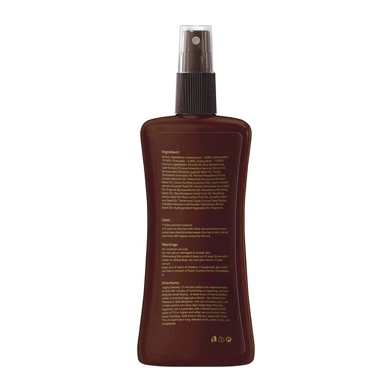Private Label Full Body SPF Tanning Oil Liquid Oil Tanning Accelerator Custom Tanning Oil
