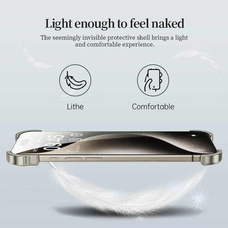 Irregular Aluminum Shells Metal Phone Case with Camera Lens Protector Bumper Cover for iPhone 17 Pro Wholesale Phone Accessories