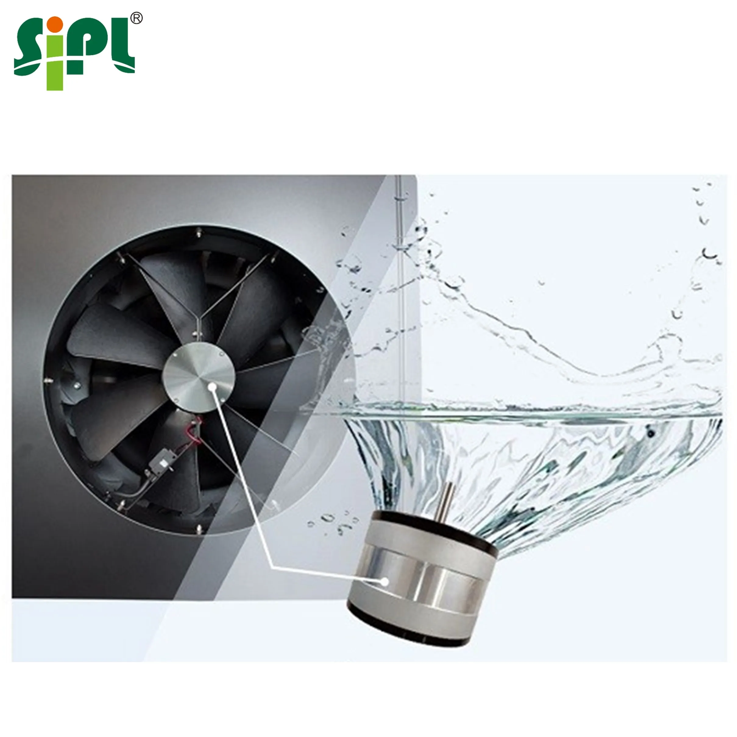 Roof Top Tunnel Green Air Vent High Speed Ceiling Ventilation Solar Powered Attic Heat Extractor Fan 14' DC Air Circulator Fan