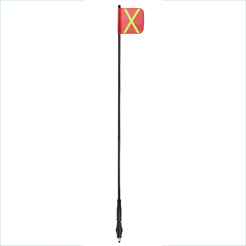 Heavy Duty Spring Quick Release Mount Safety Whip for Mine LED Reflective Flag Pole Light With Warning Flash Light