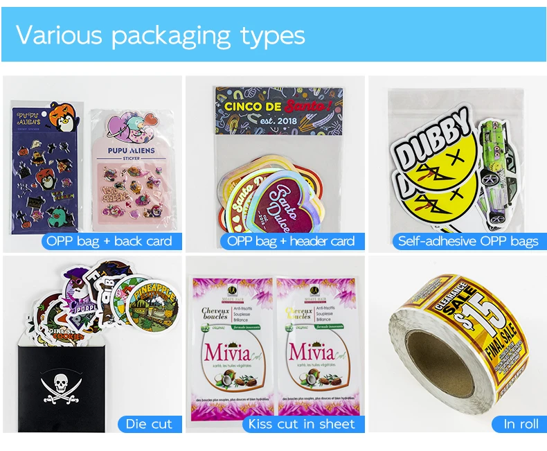 Custom Bulk Printing Adhesive Packaging Labels Set Design Individual ...