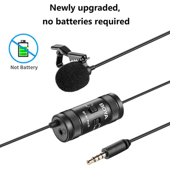 BOYA BY-M1 PRO II Professional Mic Not Battery with Real Time Monitoring Smartphone Camera Vlog Live Lavalier Lapel Microphone detail image