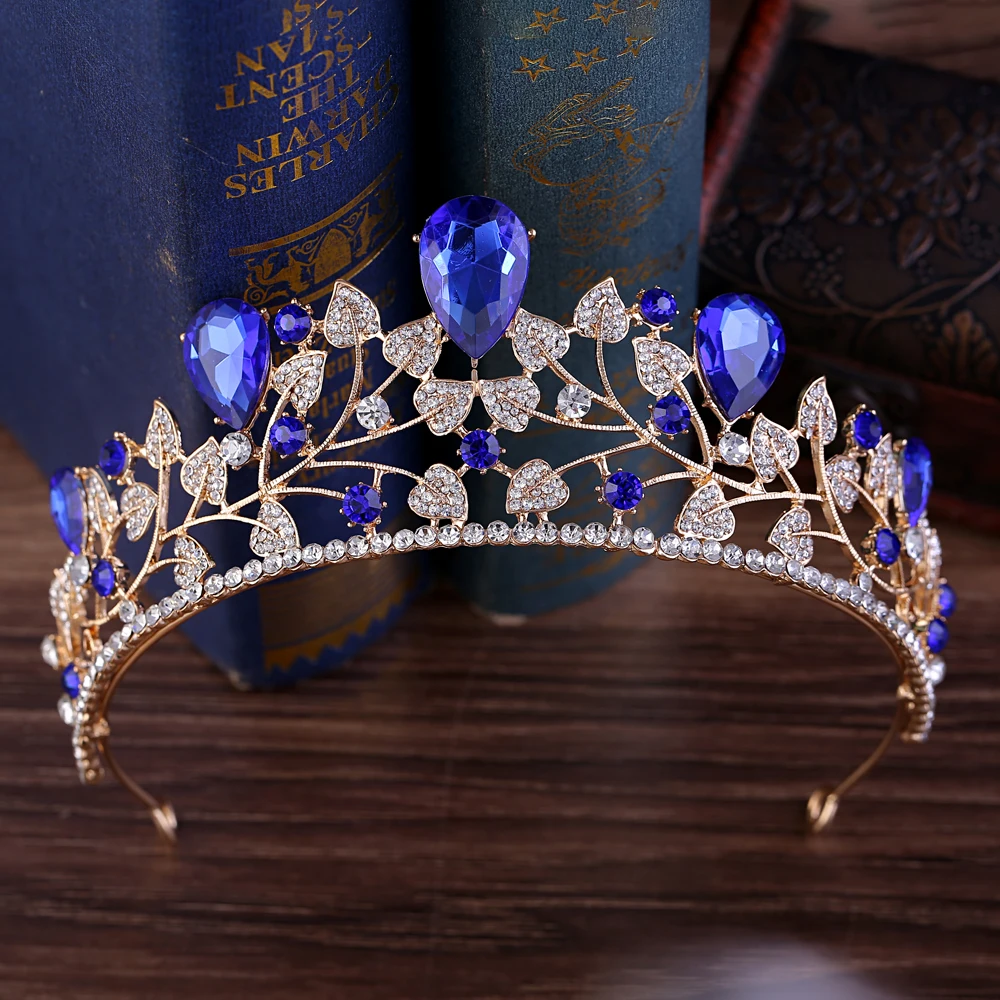 Vintage Multicolor Crystal Flower Royal Crown Amazon.com: TOBATOBA Tiaras for Women, Multicolor Tiara Gold  main image 2