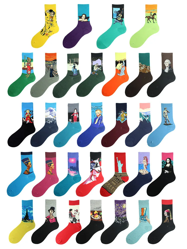 Wholesale Fashion Fun Art Socks Novelty Cozy Cartoon Socks Unisex