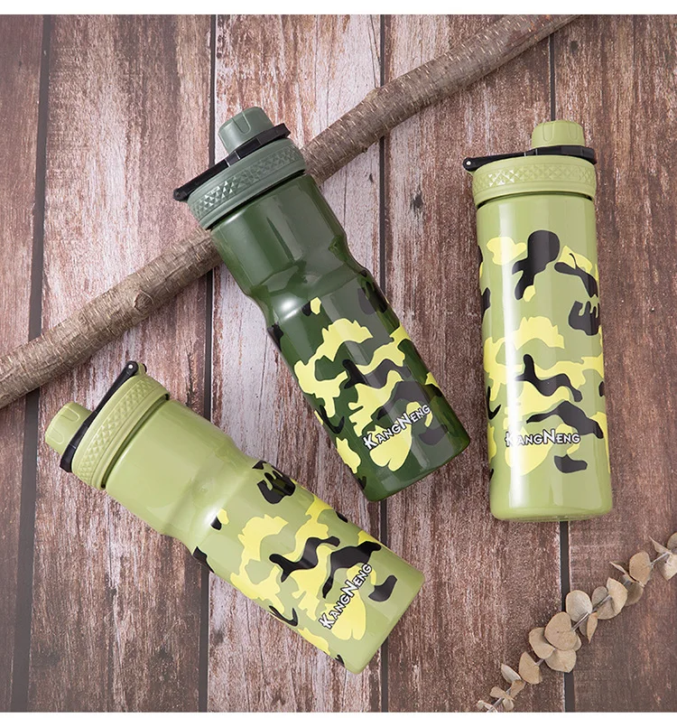 camouflage plastic sports water cup outdoor