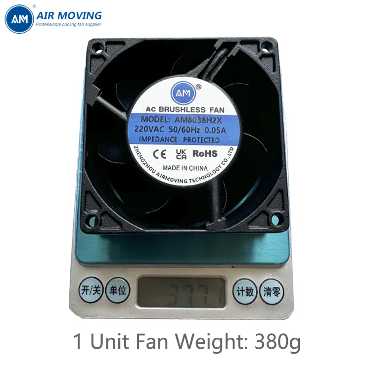 All Metal Axial Fan, AM8038H2X, 220-240V, 110V-115V, 80mm - detail 24