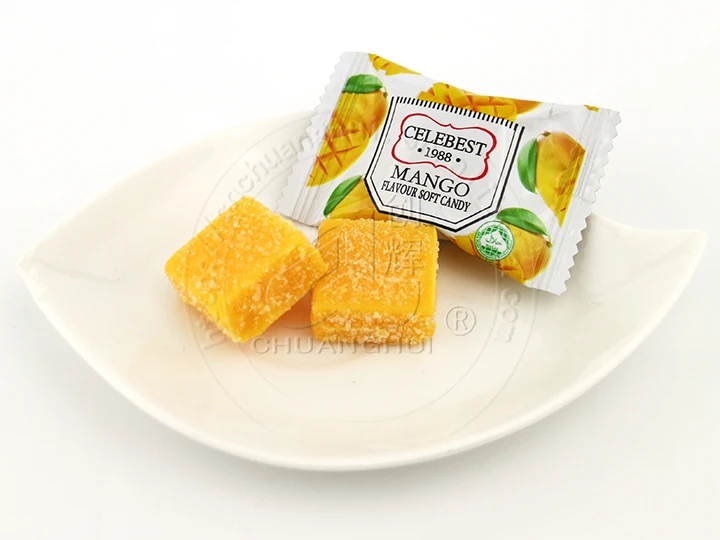 Halal Mango Soft Candy Cube Mango Fruit Flavor Jelly Soft Candy