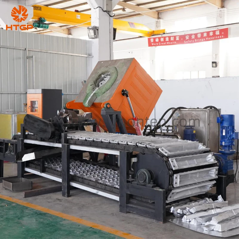 HTGP Metals Melt Electric Continuous Casting Machine 100 200 250 500 kg Ubc Cans Aluminum Induction Melting Furnace