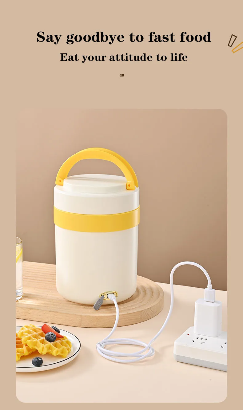 New Style Usb Electric Lunch Box Heating Food Portable Bento Lunch Box