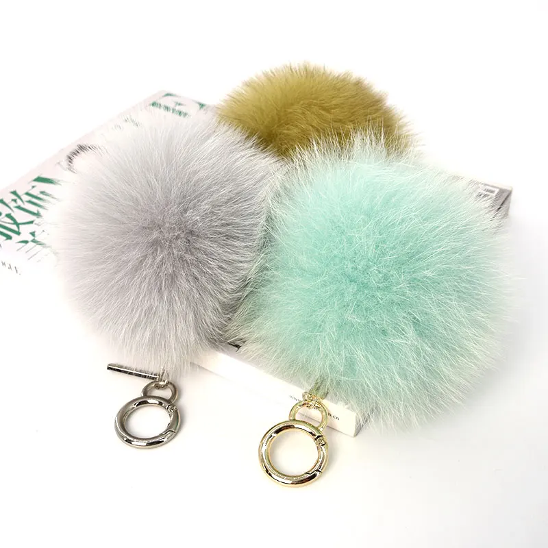 Fox Fur Bag Charm Green