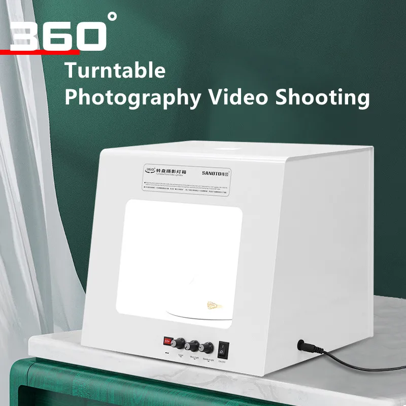 sanoto digital rotation turntable photo studio light box TB30 photography scanning lights tent 3200-5500k