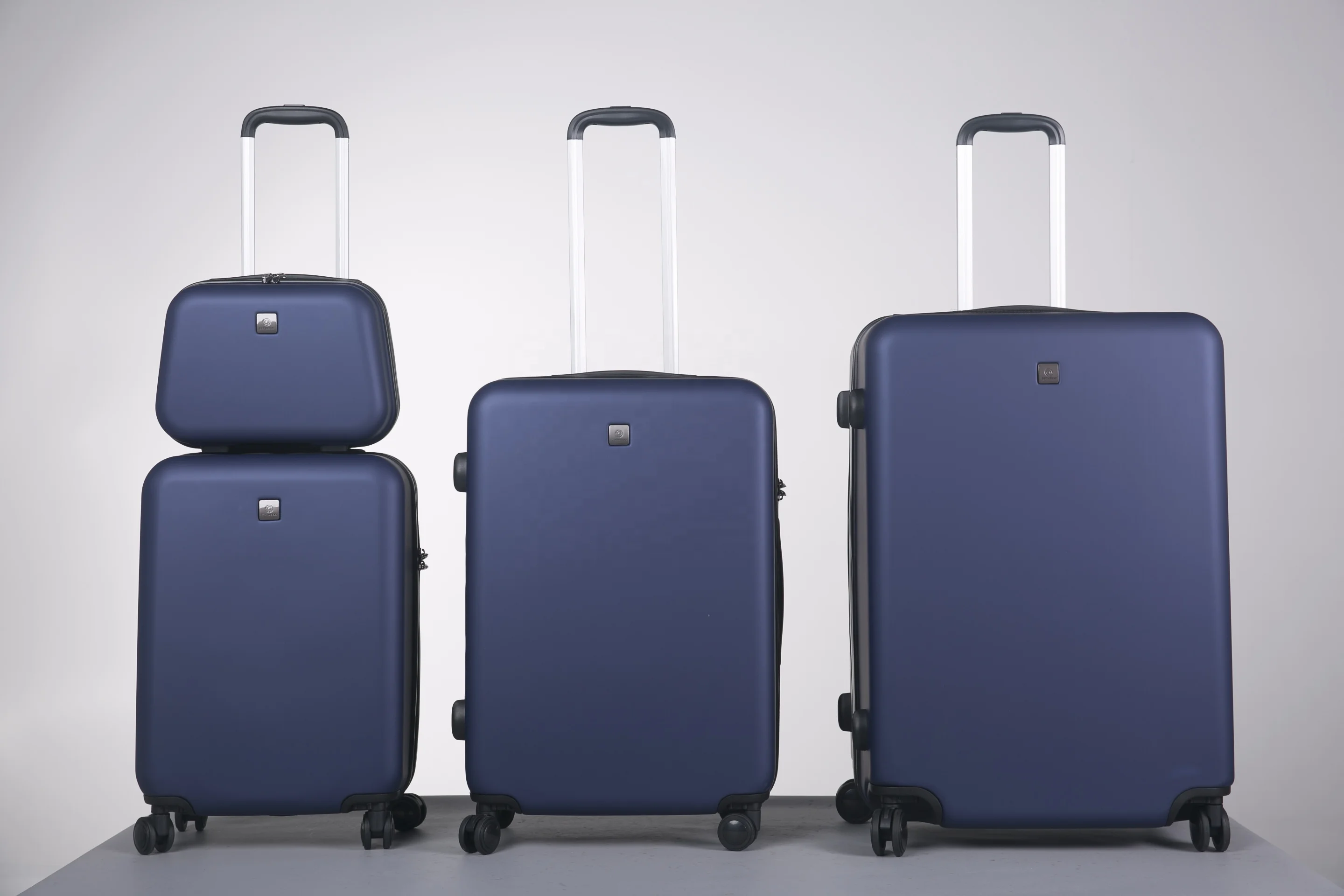 Scratchproof  Rubber Surface 4 Pieces One Set ABS Trolley case Traveling Luggage with Beauty case