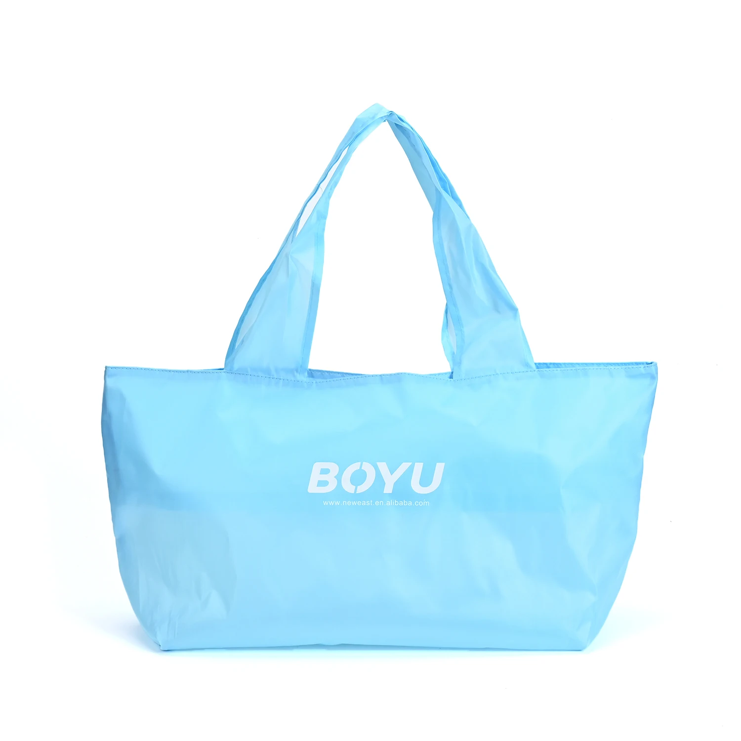 Custom Personalized Shopping Bag Can Be Folded Into a Small Size With Logo Reusable Shopping Bag Polyester Navy Blue supplier