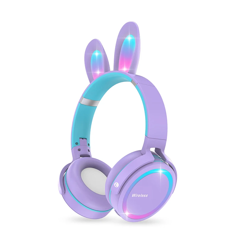 Auriculares rosados, lindos auriculares Bluetooth 5.0 con micrófono,  control táctil de 32 horas en la oreja con control táctil intraural,  auriculares