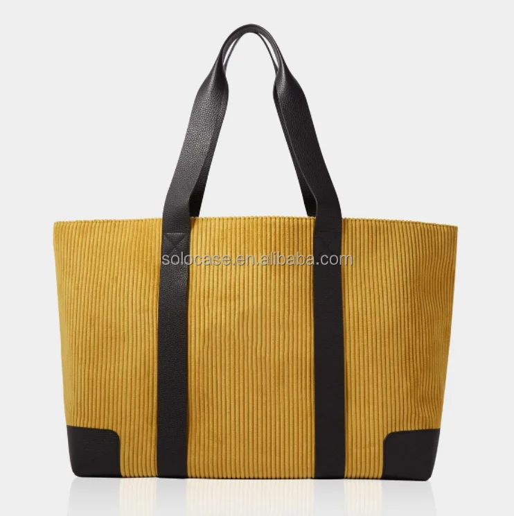 Cotton Corduroy Beach Bag