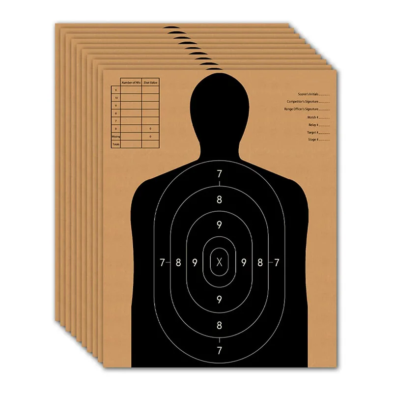 Cible De Tir Competition Target – 26x26 Cm, Carton 250g/m², Impression Haute Qualité – Pour Tir Sportif Et Loisir
