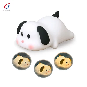 Chengji Lamp Night Light Dog Dimming Timer Rechargeable Gift Gift Birthday Bedroom Charging Silicon Dog Night Light Lamp Toy