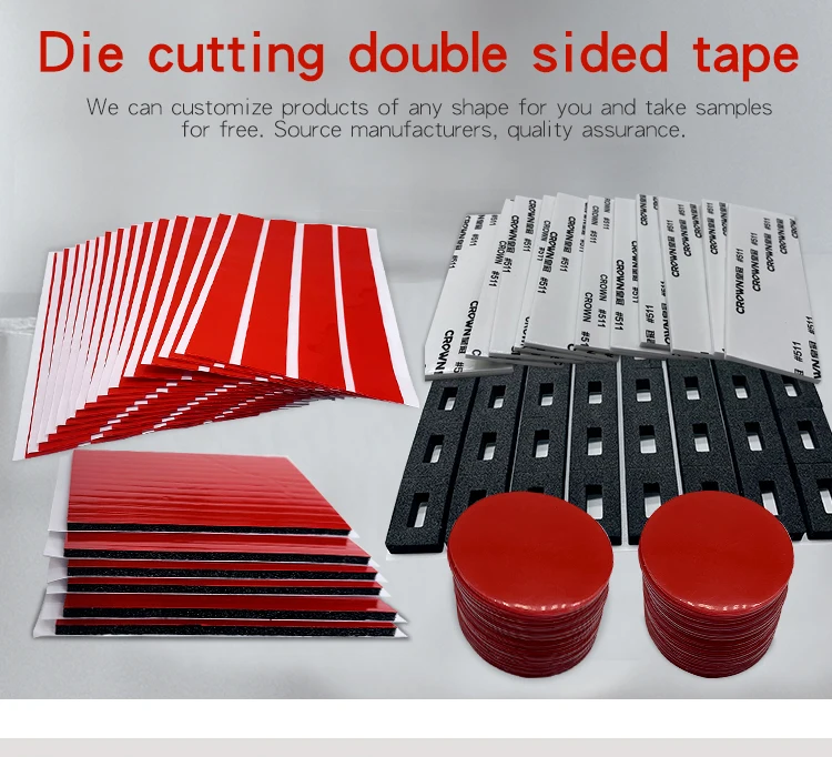 Double sided adhesive tape with ears