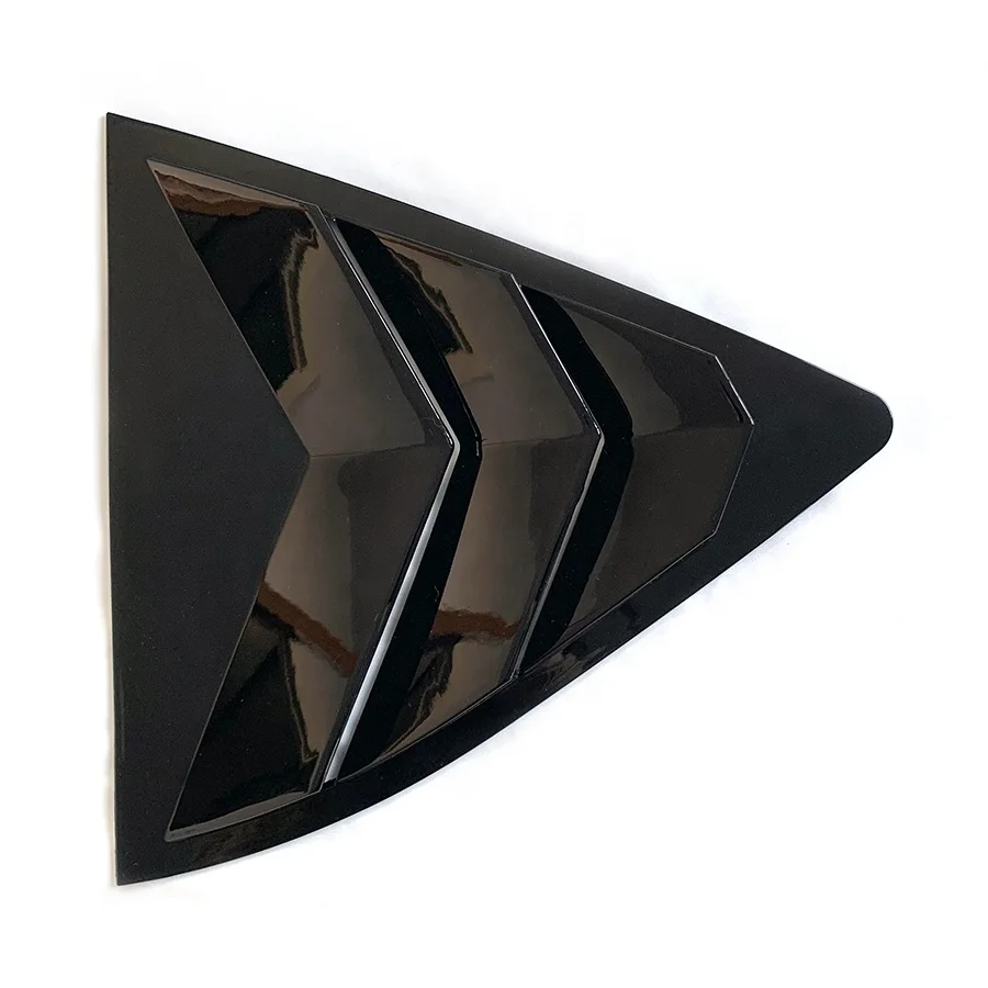 Car Side Glossy Black Rear Window Louvers Vent Window Triangular Shutters Cover Blinds for Skoda Octavia 2021 2022 2023