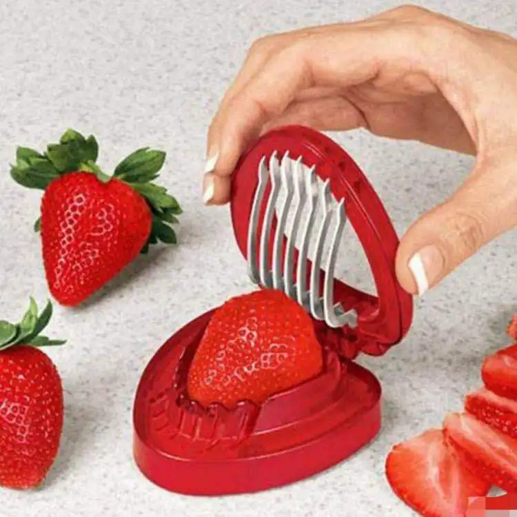 Fruit Slicer Strawberry Slicer Stainless Steel Strawberry Slicer Kitchen  Gadgets 1PC