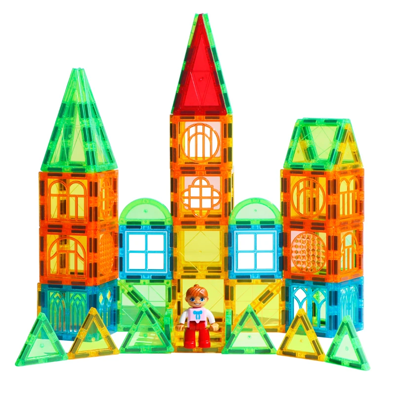 Kids Magnetic Tiles Building Blocks Set 3D Magnet Building Tiles Construction Toys for Toddler