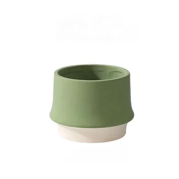 Geometric plane ceramic planter pot Morandi color Nordic style green plant flowers succulent pot home porcelain