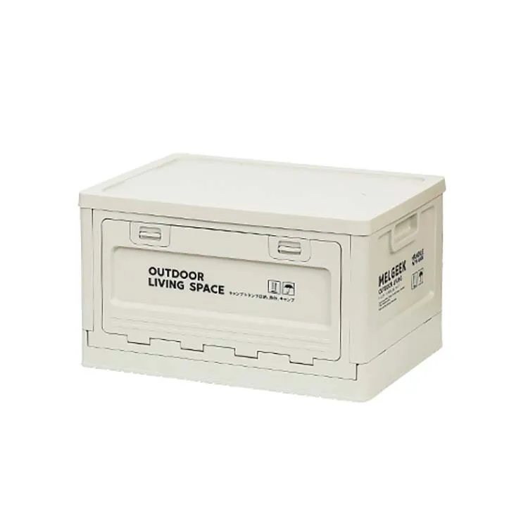 Large Plastic Storage Box with Side Opening Door Injection Technics Rectangle Shape for Car Trunk Camping Toy Storage