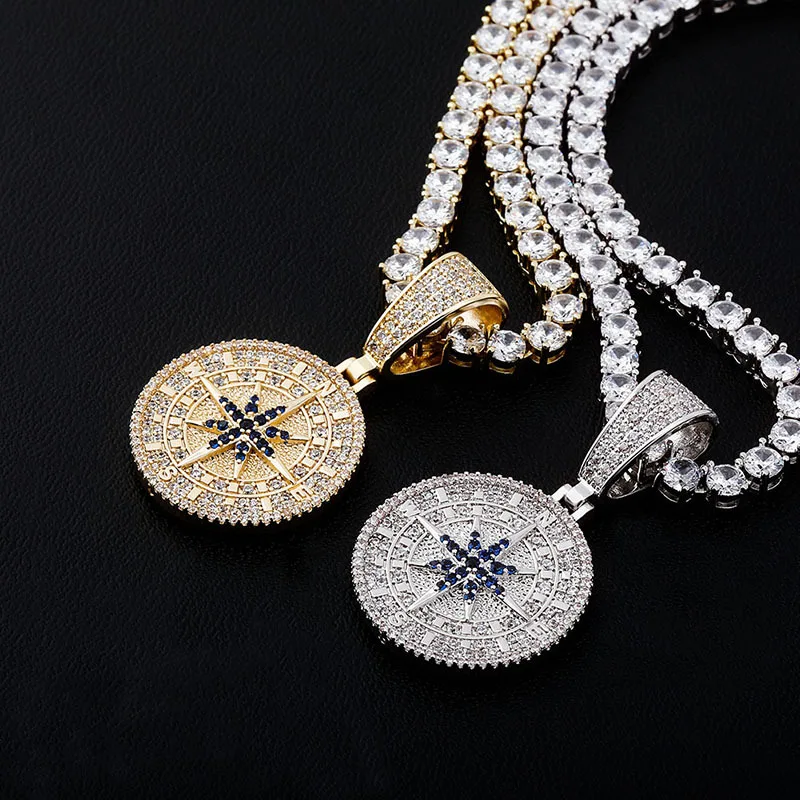 Hip Hop Jewelry Brass Iced Out Zircon 