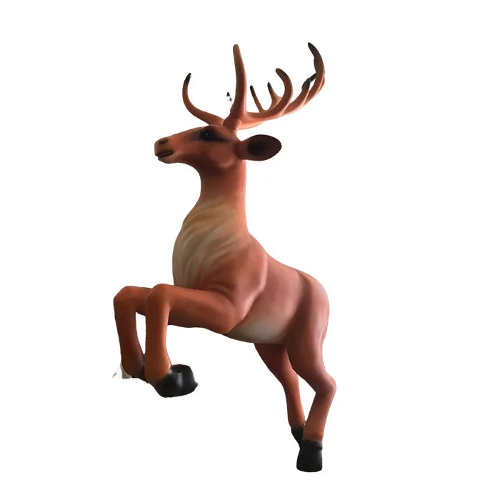 Statue Di Alce Di Natale In Velluto: 2 Pezzi Decorativi In Resina, Colore Rosso E Verde, Altezza 12 Pollici, Per Casa O Ufficio