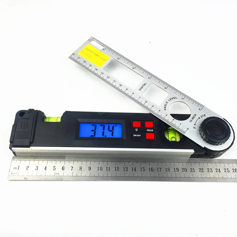 Digital Calibrated Protractor Inclinometer Mini Angle Finder Spirit Level Aluminum Digital Angle Meter