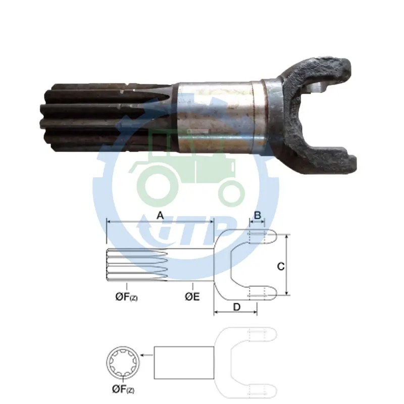 Efficient Performance  066535R1 Car46388 Drive  Shaft  Yoke With Shaft  Suitable for Massey Ferguson 55hp Tractor